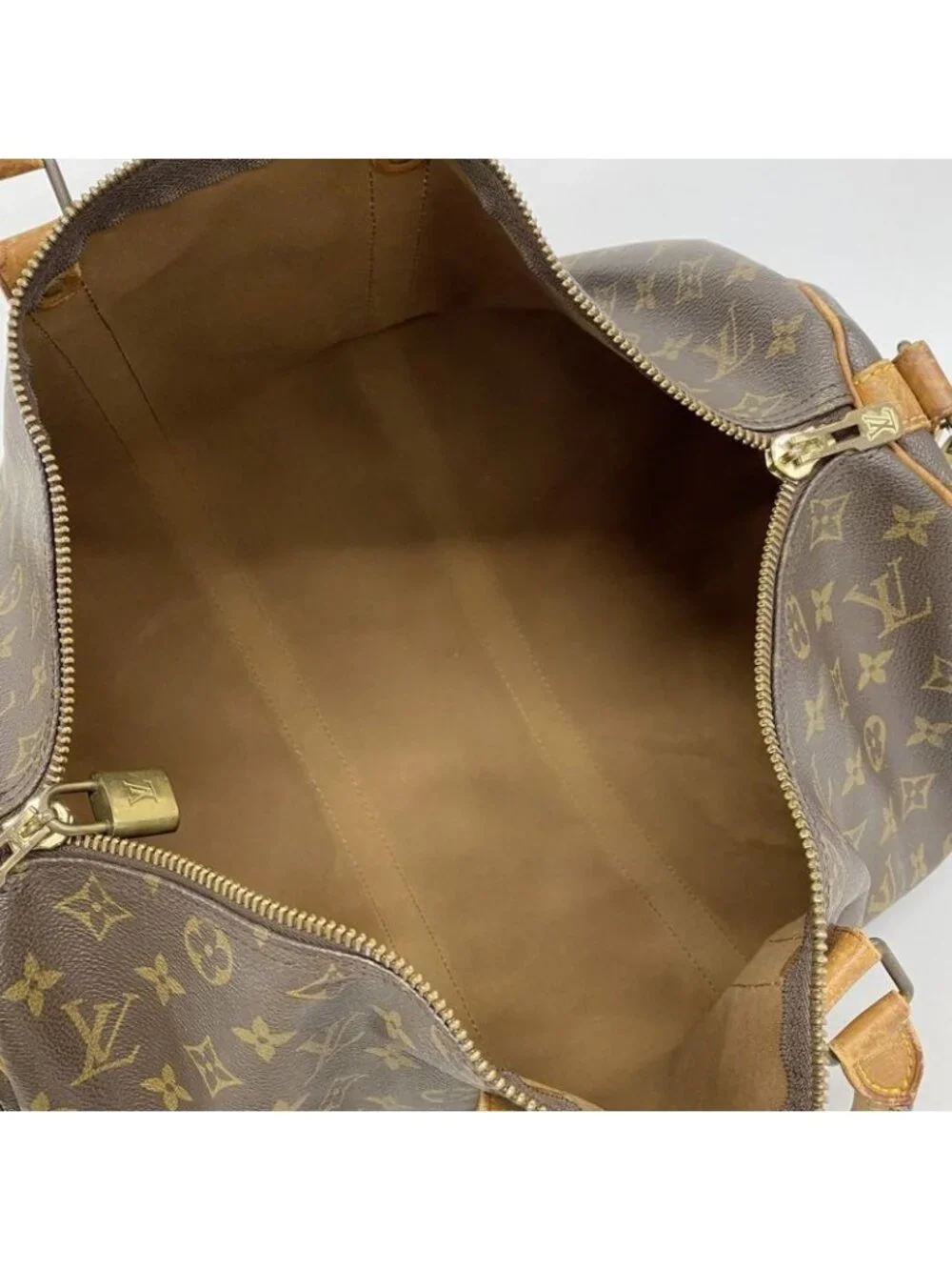 Louis Vuitton Boston Bag Monogram Keepall Bandouliere 45 Brown - Picture 4 of 10